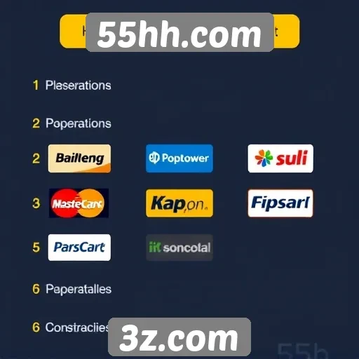 Comparação de métodos de pagamento disponíveis no 55hh.com